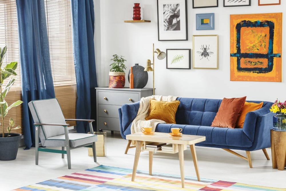 Sala de estar no estilo comfy, tendências inverno 2022 - Primuss